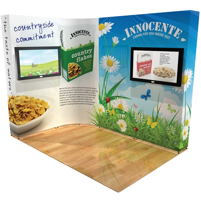 Mobiler Messestand Nantes 3mx2m Höhe 2,4m