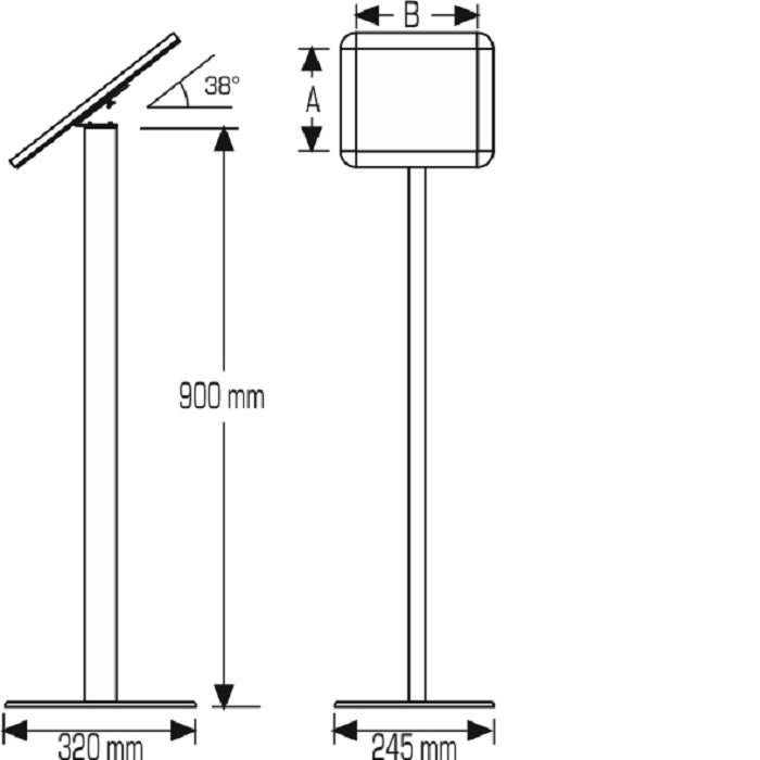 Klassiker Infoständer Deko Fuß DIN A4