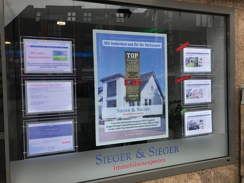 Acryl LED Posterdisplay doppelseitig DIN A0 - modularedisplays.com