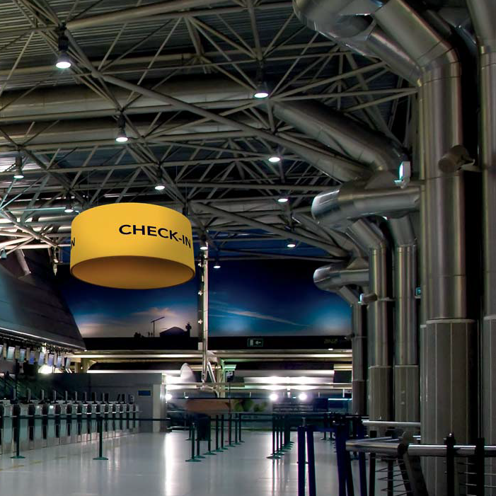 LED Deckenring 300cm dia x 50cm H bedruckt