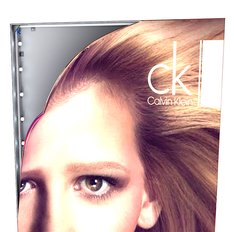 Freistehender Maxiframe LED Leuchtrahmen 75 1,2m x 2m - modularedisplays.com