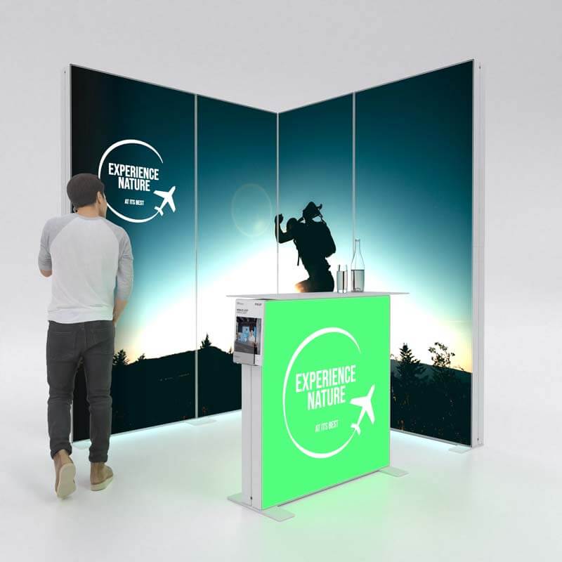 Hinterleuchteter Messestand Pixlip Go - modularedisplays.com