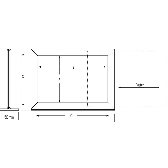 Einschubrahmen doppelseitig Info-Topper DIN A4 - modularedisplays.com