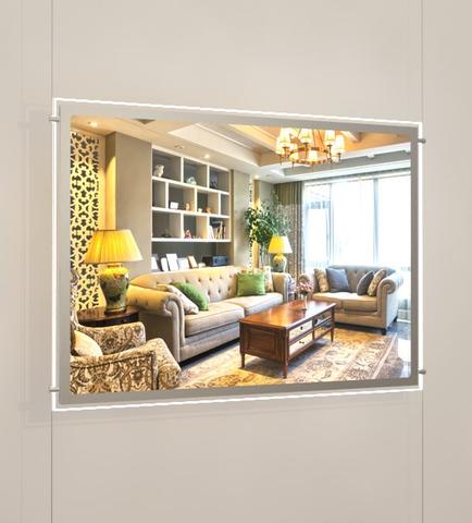 Led Acryl Schaufenster Display 2 x DIN A1 Hochformat - modularedisplays.com