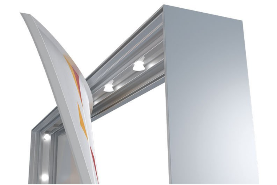 Textil Spannrahmen MaxiFrame LED 800x2000 - modularedisplays.com