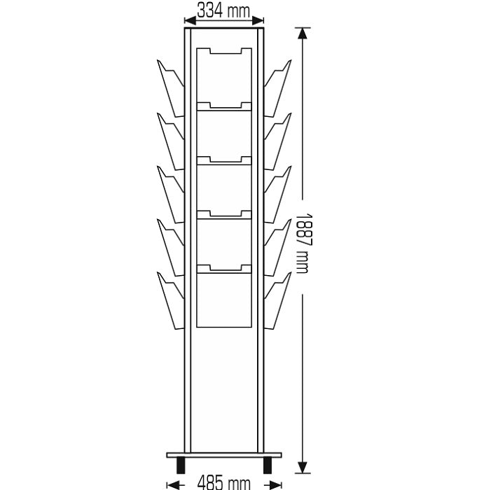 Totem Prospektständer “4 Seitig” - modularedisplays.com