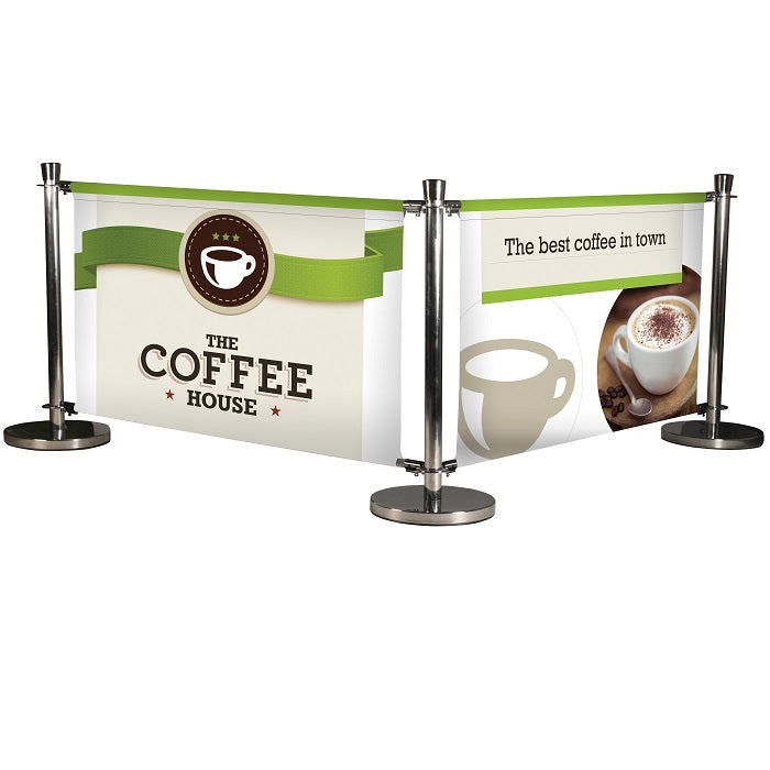 Stange für Economy Cafe Windschutzsystem - modularedisplays.com