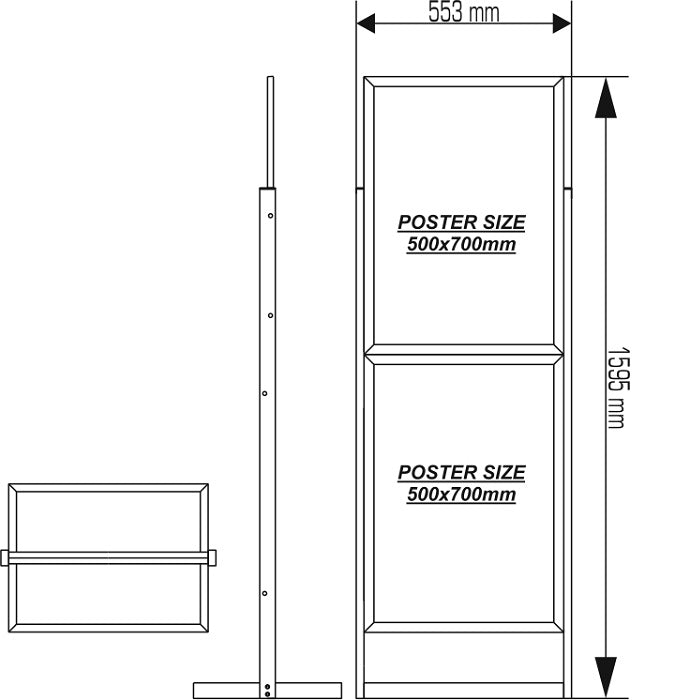 Plakatständer Eco doppelseitig zweireihig DIN A1