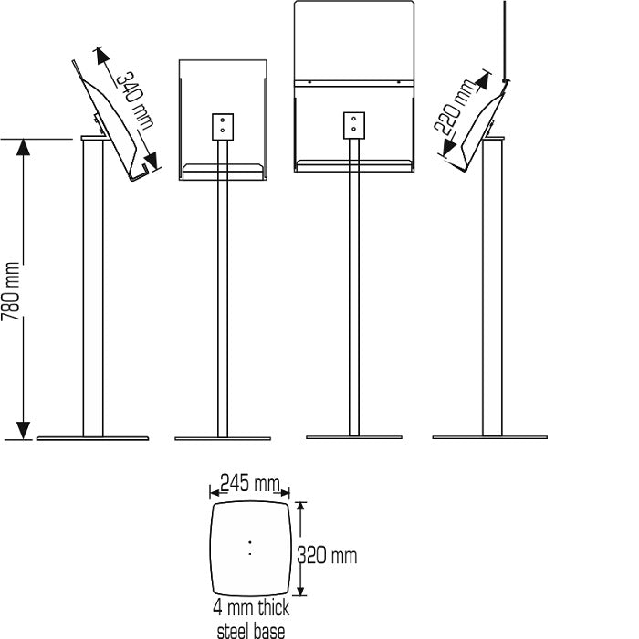 Acryl Prospektständer Plus DIN A4