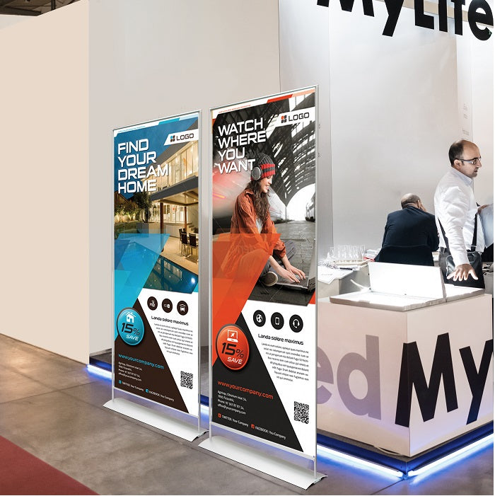 Bannerdisplay StandUp 200x85cm bedruckt - modularedisplays.com