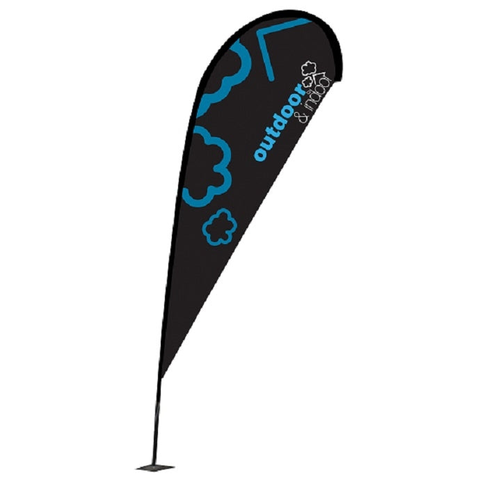 Beachflag Tropfen 3,4m inkl. Druck und Bodenplatte - modularedisplays.com