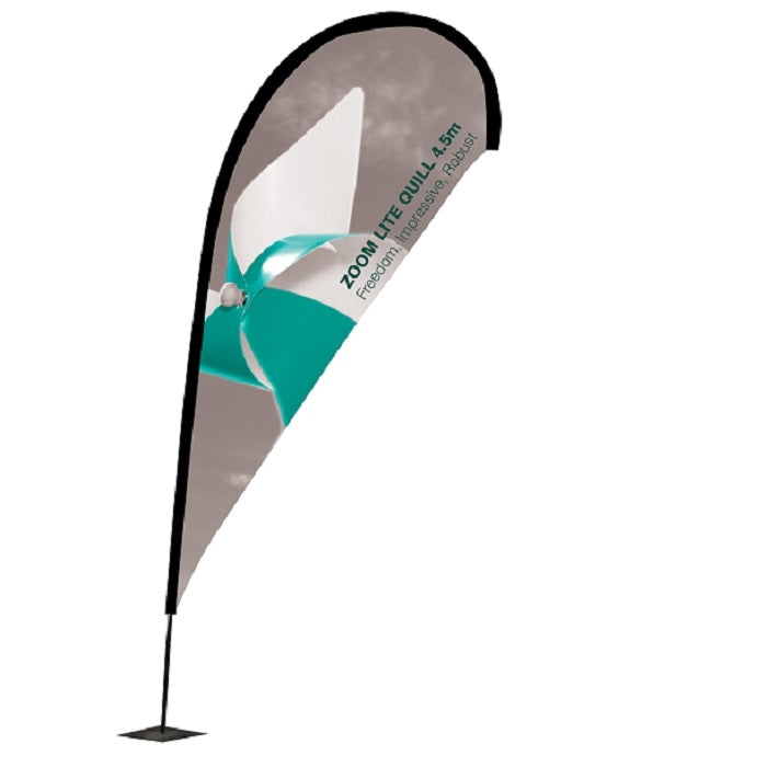Beachflag Tropfen 2,8m inkl. Druck und Bodenplatte - modularedisplays.com