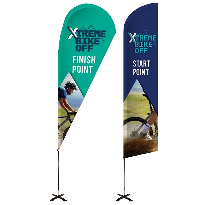 Werbefahne Zoom Crest 5,6m inkl. Druck - modularedisplays.com