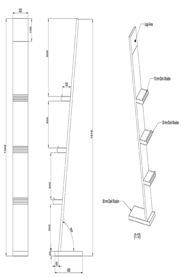 Holz Boden-Prospektständer Brand - modularedisplays.com