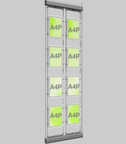 LED shop window display rotatable DIN A4 portrait format