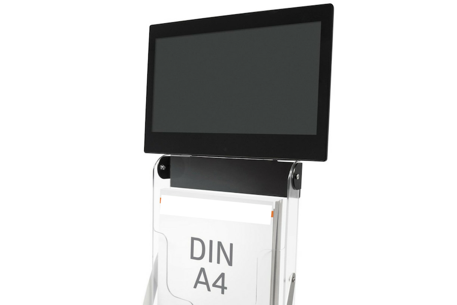Falt-Prospektständer mit Monitor - modularedisplays.com