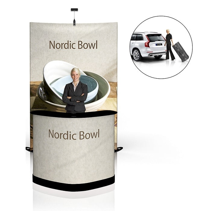 Mobile Gebogene Messewand 175x240cm - modularedisplays.com