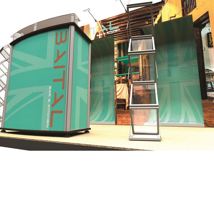 Individueller Messestand mit Tresen - modularedisplays.com