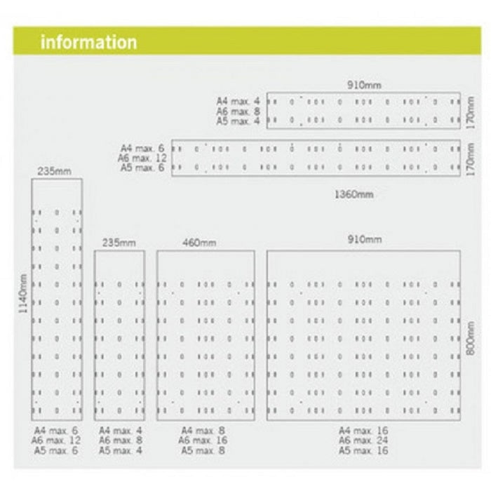 Info- magnetwand Magic Board Weiß 170x1360mm - modularedisplays.com
