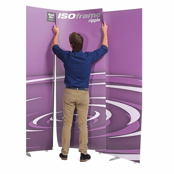 ISOFrame Ripple Messewand mit Druck - modularedisplays.com