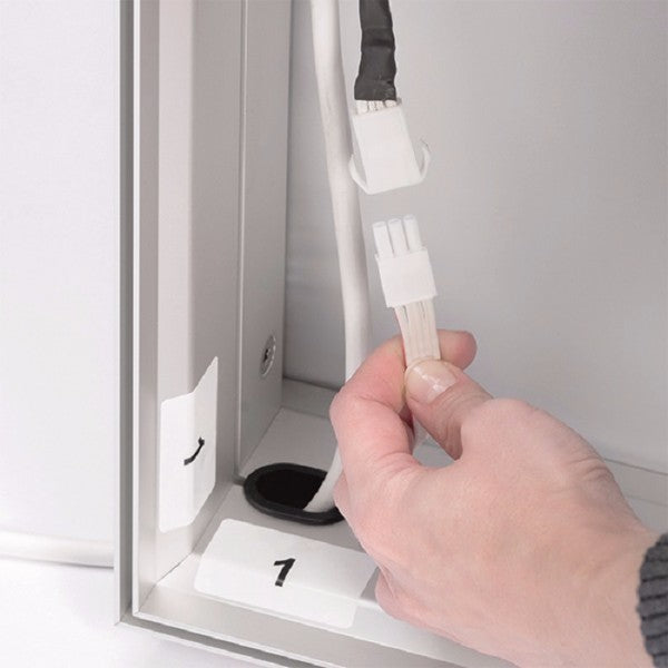 LED Messetheke Octalumina mit Textildruck - modularedisplays.com