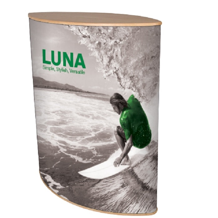 Messetheke Luna mit Stoffverkleidung - modularedisplays.com