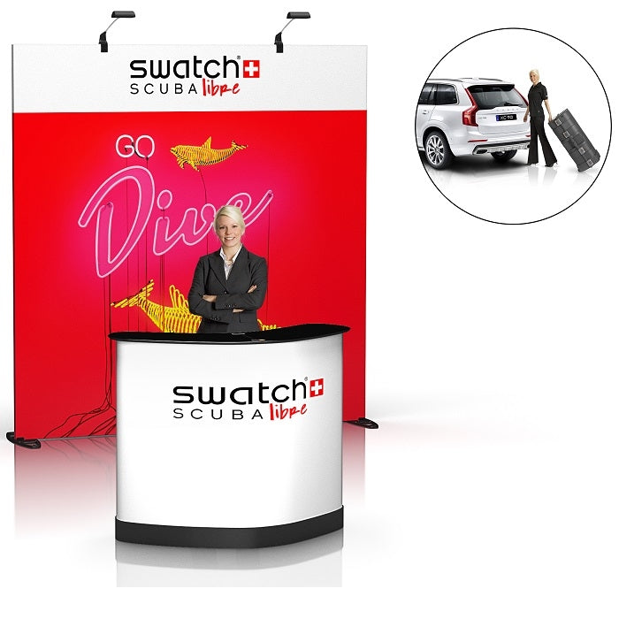 Messewand GrandFabric Gerade 232x240cm - modularedisplays.com