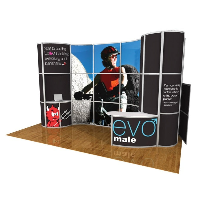 Mobiler Messestand Barcelona 6m x 3m - modularedisplays.com