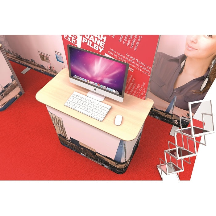 Mobiler Messestand mit Stoffgrafiken - modularedisplays.com