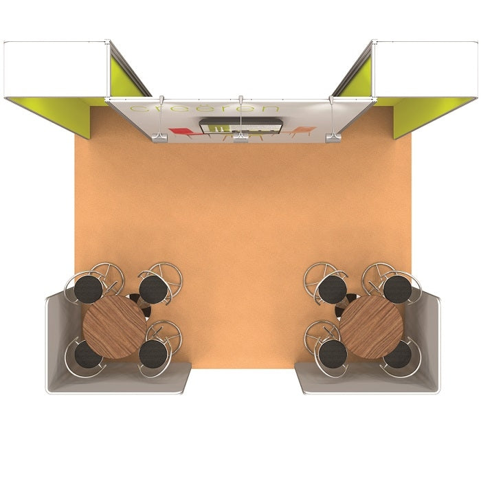 Mobiler Messestand mit Stoffgrafiken - 16qm - modularedisplays.com