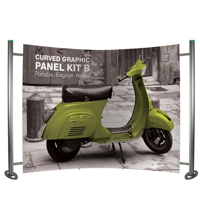 Mobiles Messedisplay Linear Kit B gebogen - modularedisplays.com