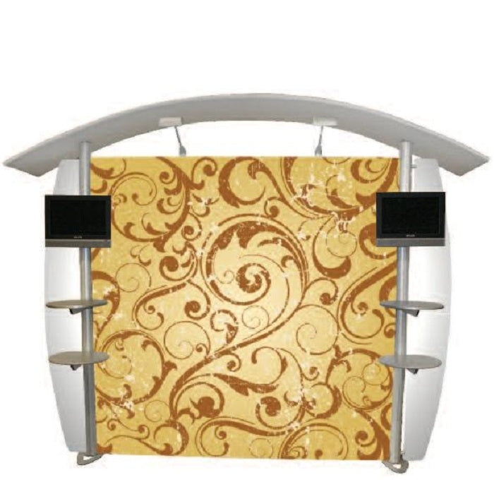 Mobiles Werbesystem mit Prospektablagen - modularedisplays.com