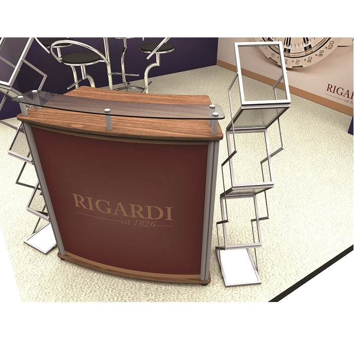 Modularer Messestand mit Stoffgrafiken - modularedisplays.com