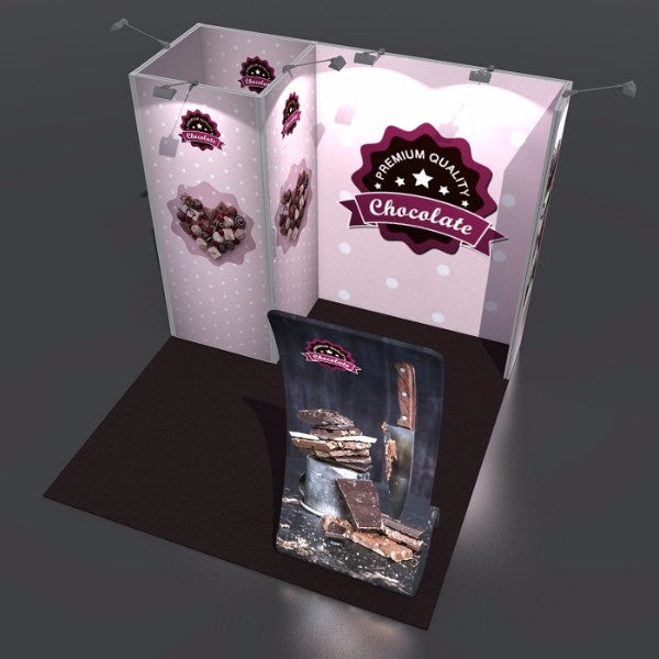 Modularer Messestand Vector mit Textildruck - modularedisplays.com