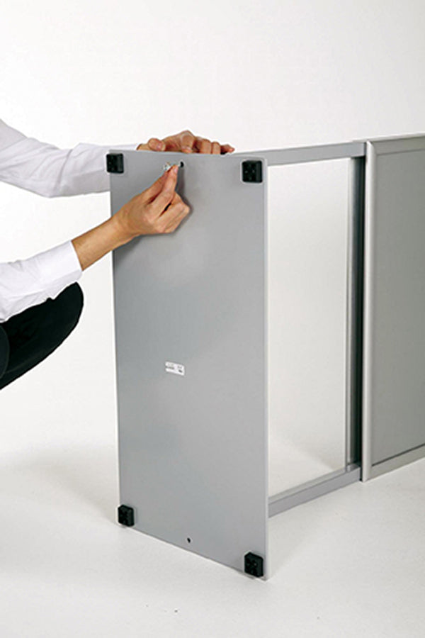 Plakatständer doppelseitig DIN A1 silber - modularedisplays.com