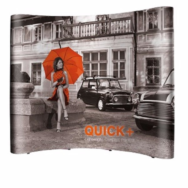 PopUp Faltdisplay Gebogen 3x3 Quick Plus - modularedisplays.com