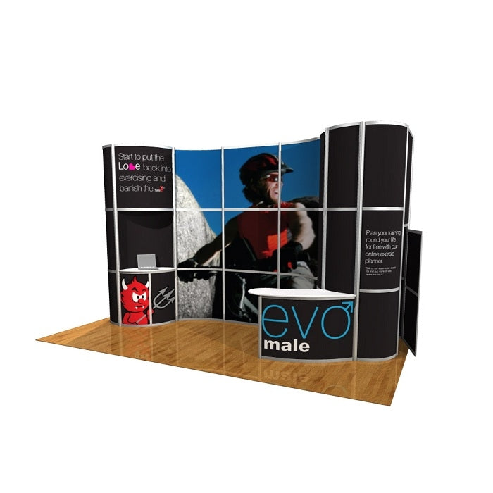 Santander Tragbarer Messestand 6m x 3m - modularedisplays.com