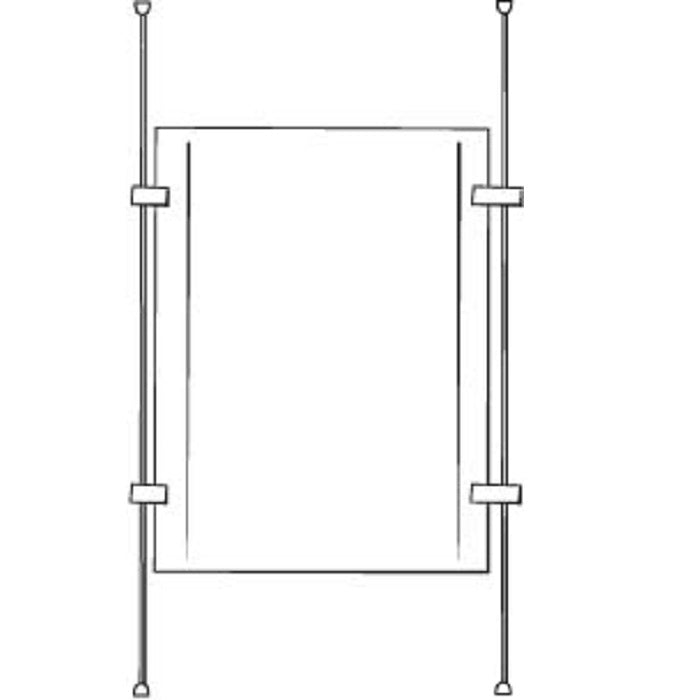 Seilsystem Kit Decke/Boden 1 x A4 - modularedisplays.com