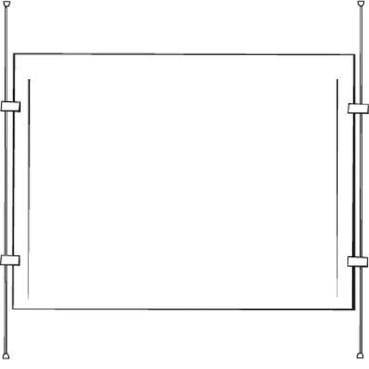 Seilsystem Kit Decke/Boden 1 x A4 - modularedisplays.com