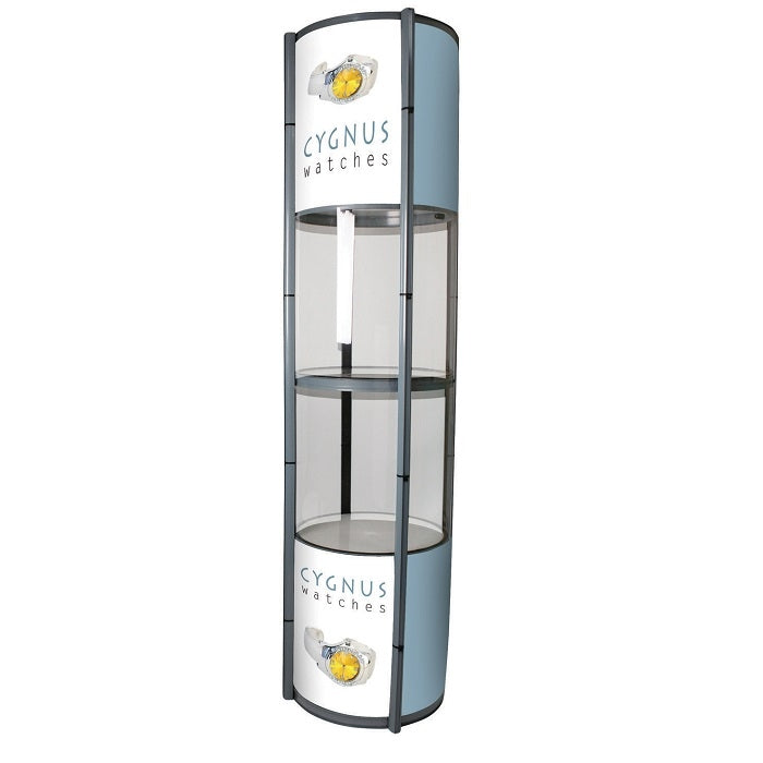 Spiral Displaykasten Vitrine 200cm H - modularedisplays.com