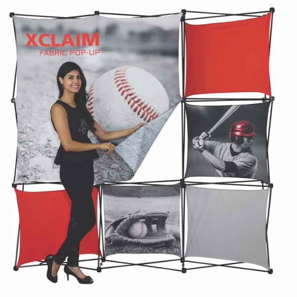 Textil Faltdisplay X-Claim 3x3 - modularedisplays.com