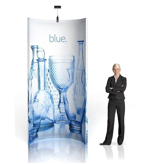 Textil gebogene Messewand 167x240cm - modularedisplays.com