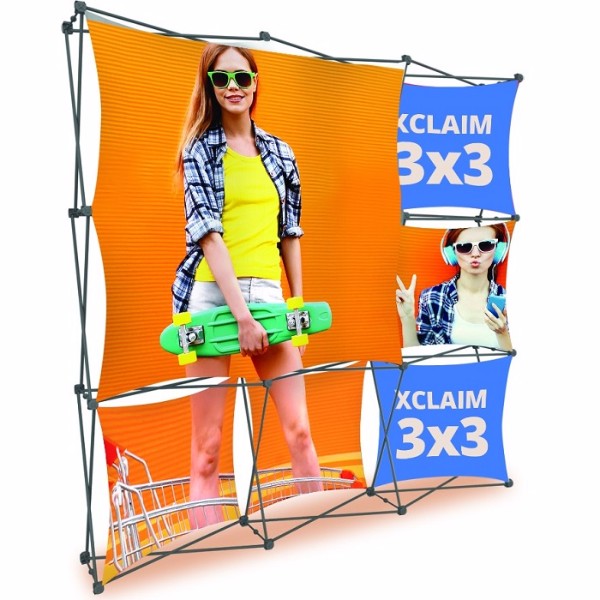 Textil PopUp Faltdisplay X-Claim 3x4 - modularedisplays.com