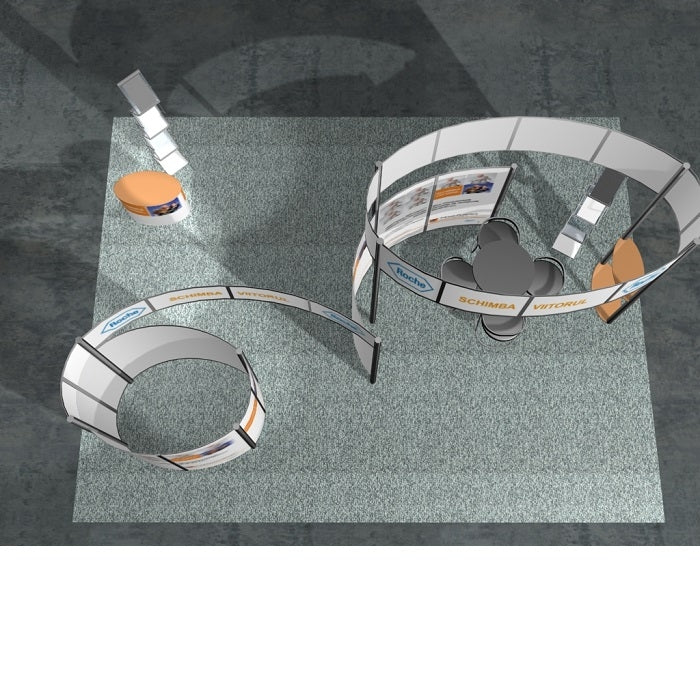 Tragbarer Messestand aus Alu-Profile - modularedisplays.com
