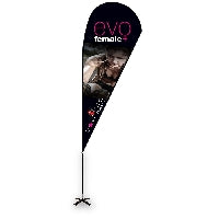 Beachflag Tropfen 3,4m mit Druck - modularedisplays.com