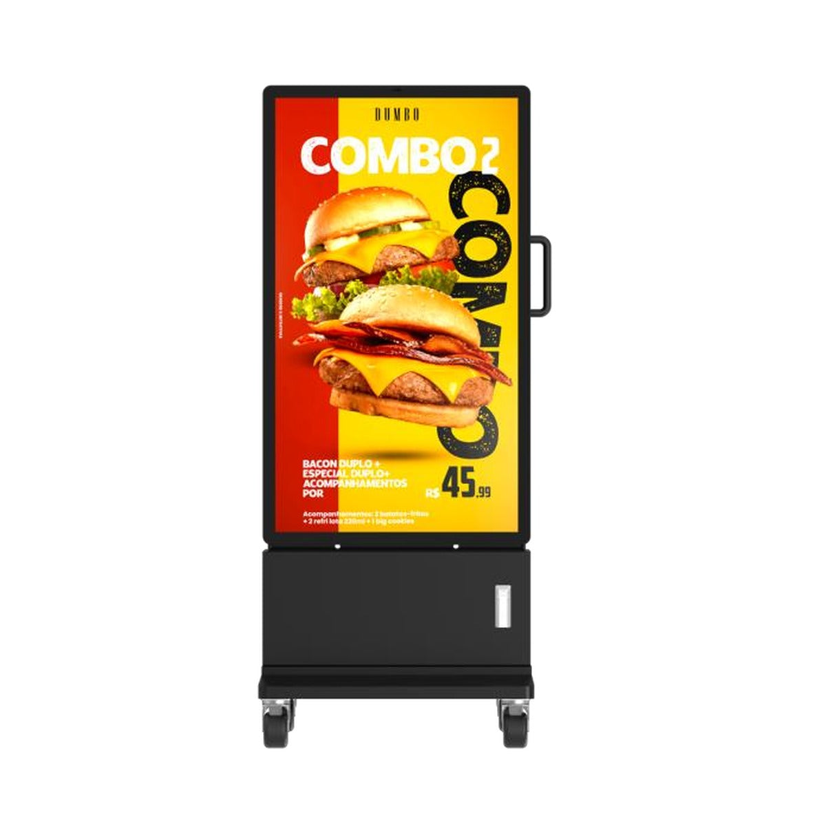 Mobiler Outdoor-Bildschirm 43 Zoll doppelseitig - Rückseite mit zweitem Display - Modulare Displays® München