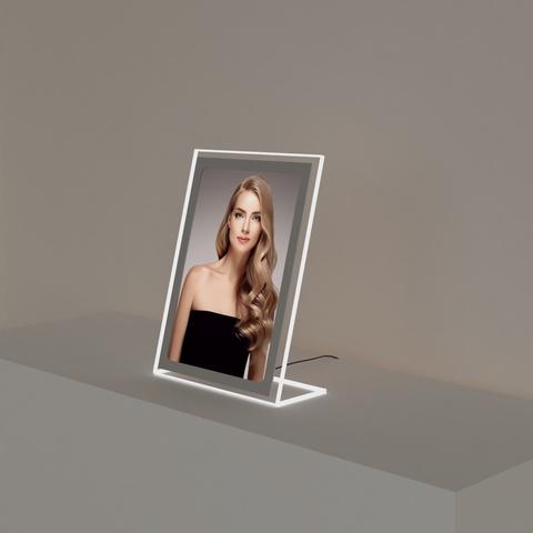 LED acrylic table stand menu card holder 