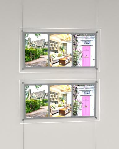 LED Schaufenster Display 2x3A4 Multi Kit - modularedisplays.com