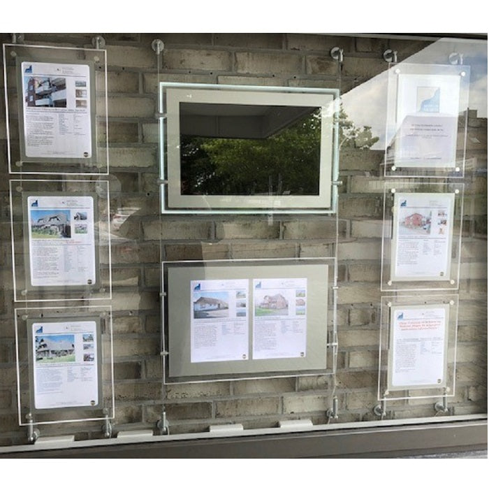 Acrylic Window Display Shop Window Display With LED Acrylic Bags And
