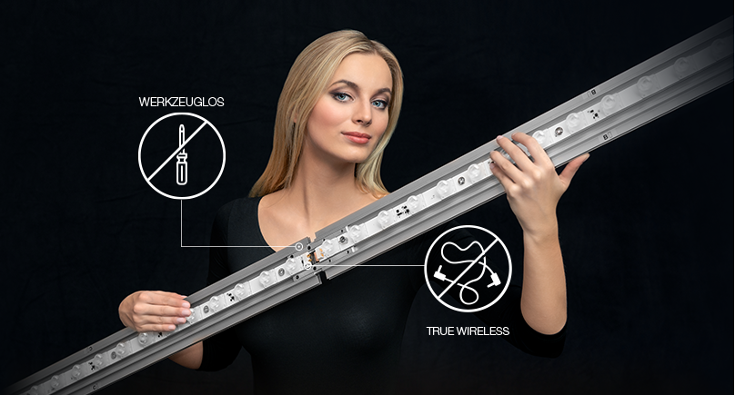 LED Textil-Spannrahmen LED Pressewand freistehend, in verschiedenen Breiten und Höhen